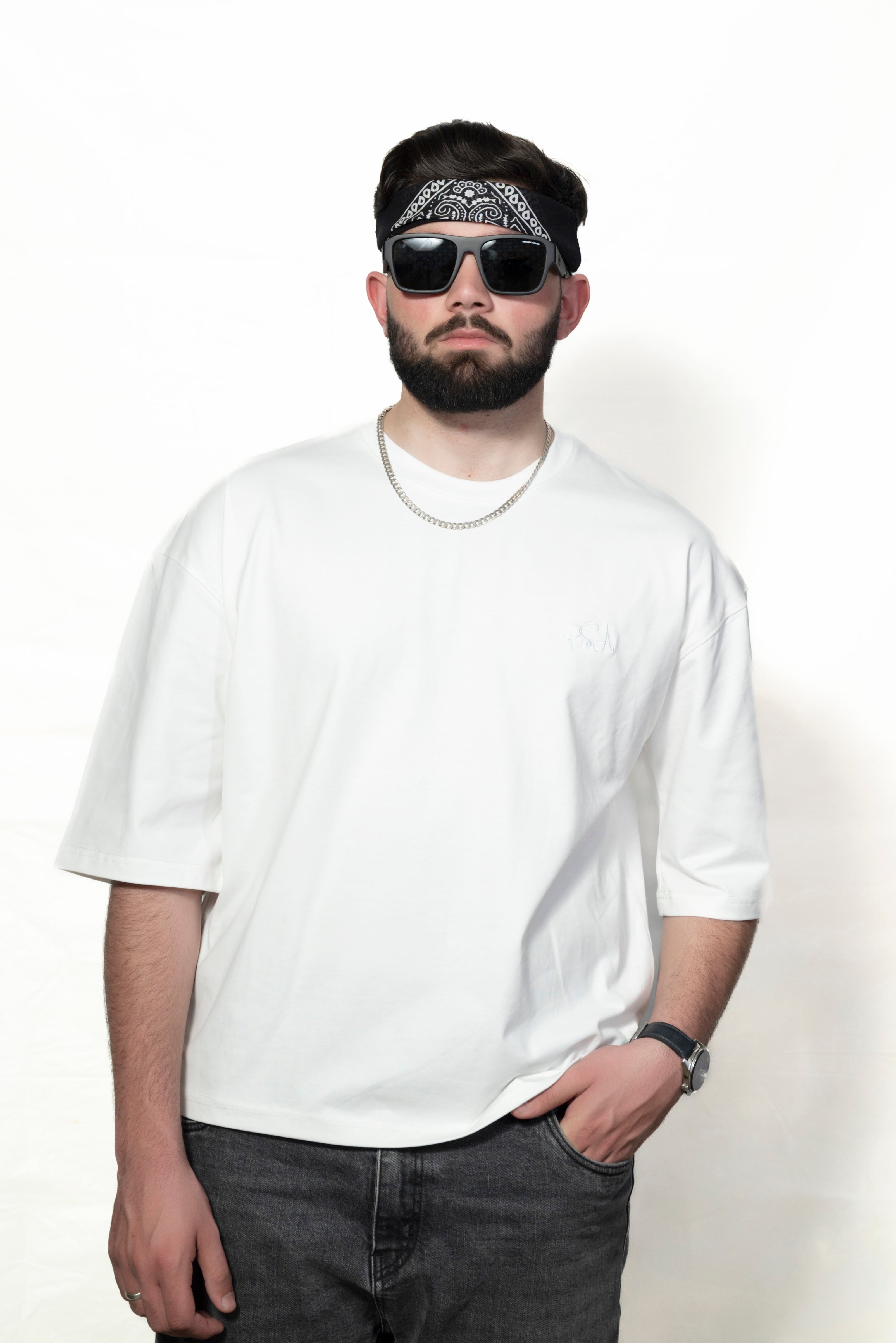 White cropped T-shirt