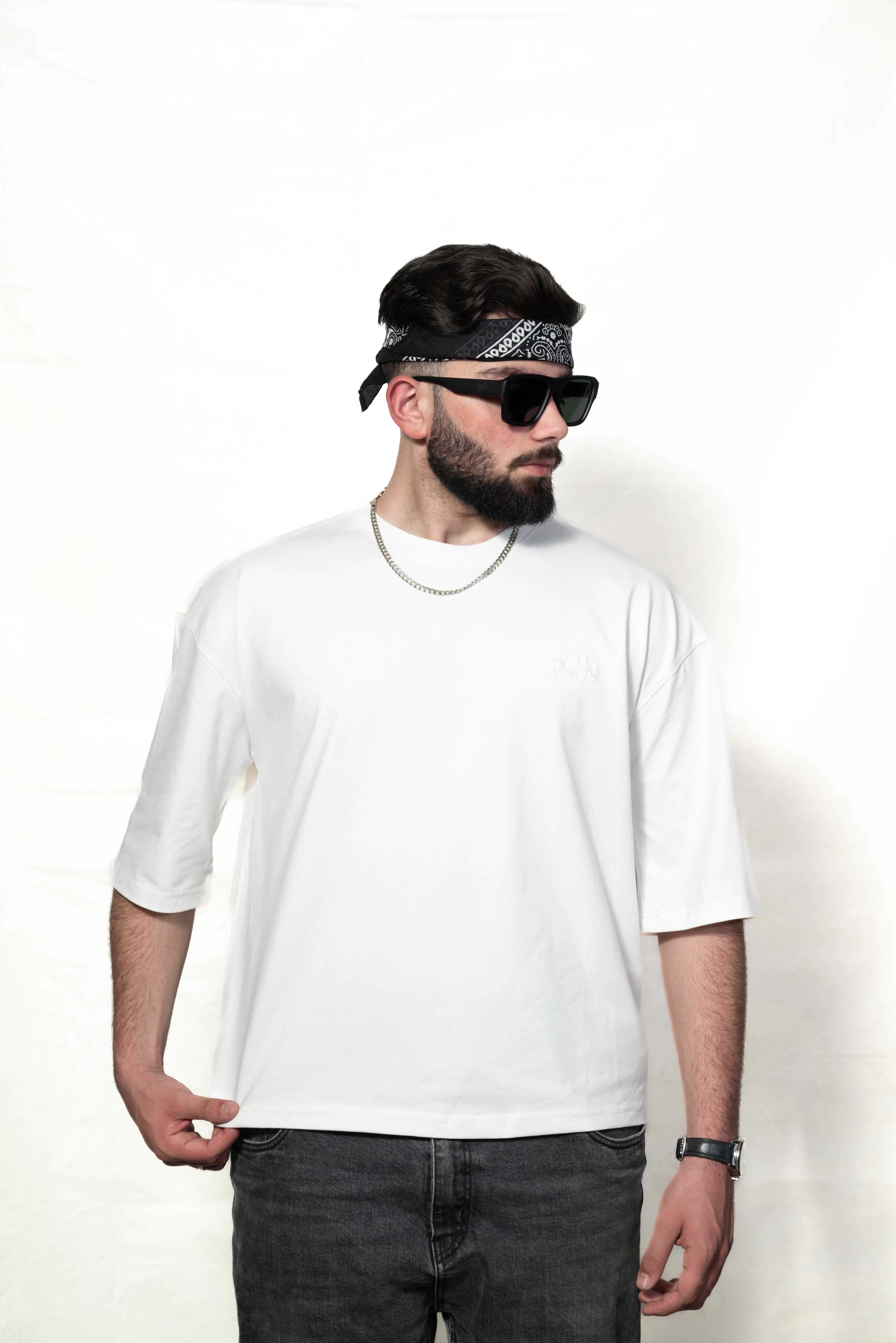 White cropped T-shirt