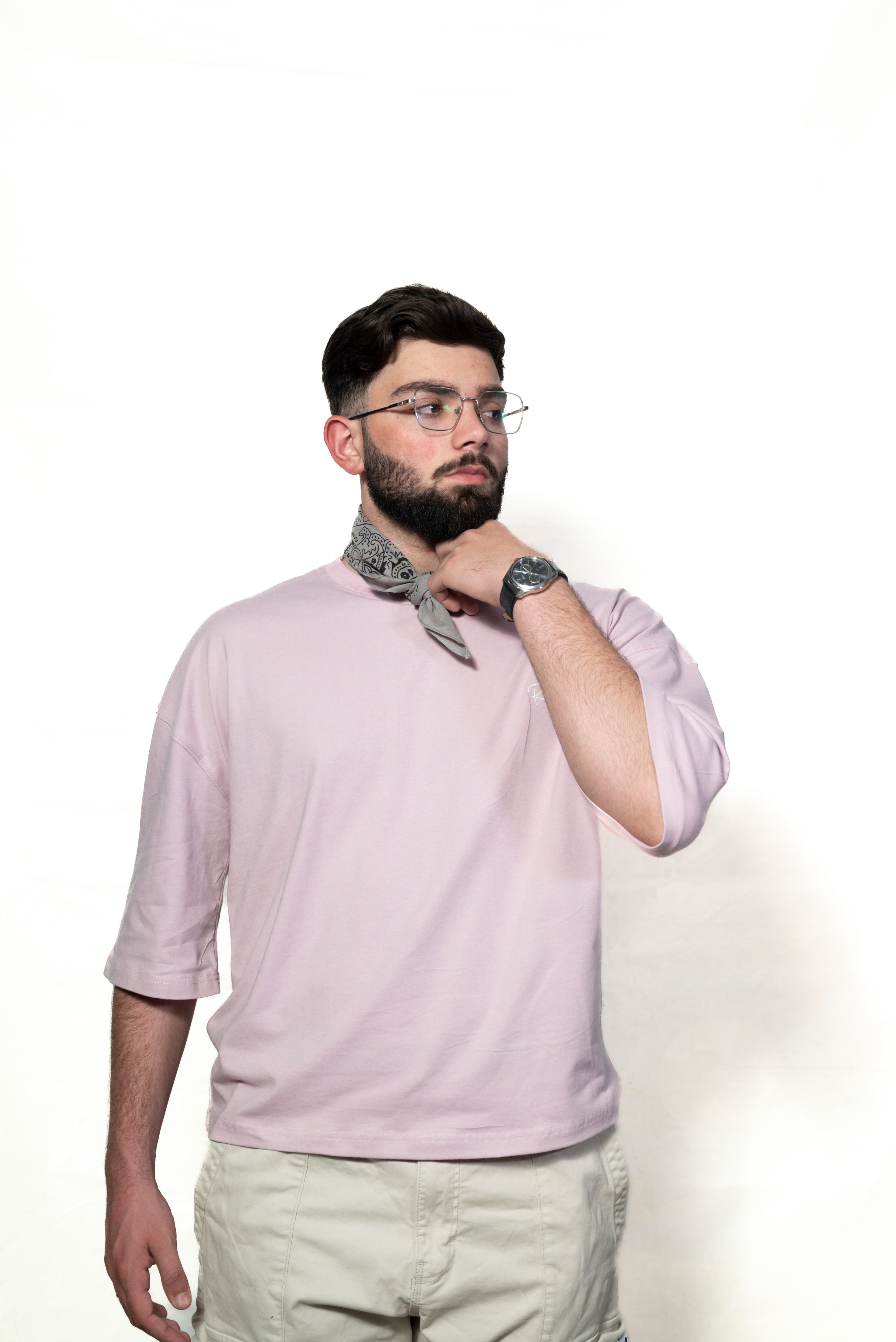 Pink cropped T-shirt