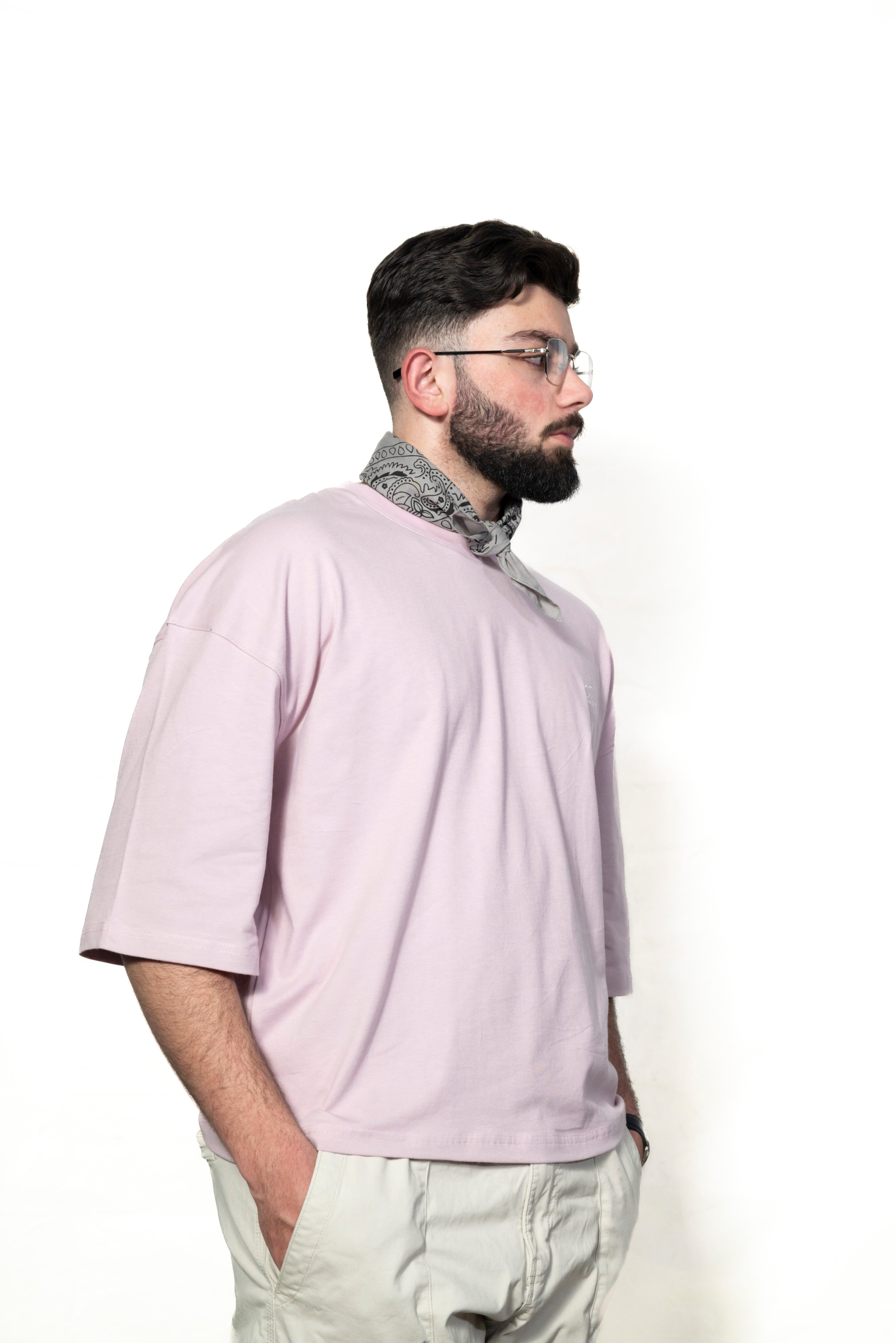 Pink cropped T-shirt