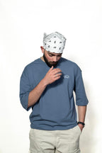 Blue cropped T-shirt